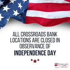 Independence community bank was a bank based in brooklyn, new york. Crossroads Bank A Twitter All Crossroads Bank Locations Are Closed Today In Observance Of Independence Day