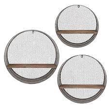 Round Wall Shelves Set Of 3 Antique