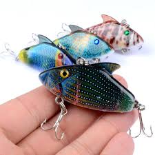 Colorful Ps Painted Laser Vib Fishing Bait 5 5cm 7 9g 3d Eyes Shallow Sinking Artificial Fish Lure Hooks