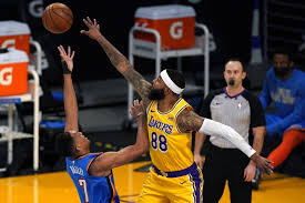 The lakers compete in the national basketball association (nba). 4sxihkxtfcg7 M