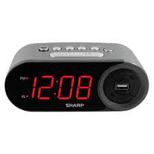 sharp digital alarm clock 2 amp high