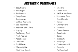 aesthetic usernames 350 cool and