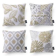 phantoscope new living series duplex printing decorative throw pillow cover 18 inch x 18 inch brown 4 pack size covers only