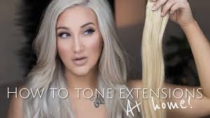 Click to see all of our products. How To Tone Extensions At Home Golden To Icy Blonde Youtube