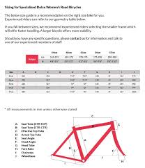56 High Quality Specialized Road Size Chart