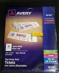Ave 16154 Avery Tear Away Stubs Printable Tickets Ave16154 Ebay