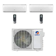 Gree Multi18cvir200 18 000 Btu Multi21 Dual Zone Wall Mount Mini Split Air Conditioner Heat Pump 208 230v 9 9