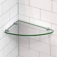 Floating Corner Glass Shower Shelf