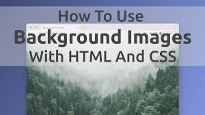 how to use background images with html