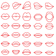 lips vector icon set kiss ilration