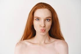long ginger hair redhead female