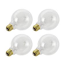 Shop Aspen Creative G125 Vintage Edison Filament Light Bulb 60 Watt Medium E26 Base Clear Set Of 4 Overstock 31308702