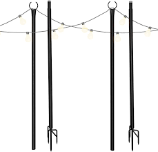holiday styling string light pole