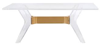 Werner Acrylic Coffee Table In Brass By