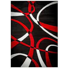 polypropylene area rug 7500 blc red 5x7