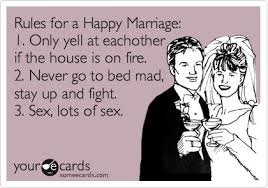 Funny Anniversary Ecard: Rules for a Happy Marriage: 1. Only yell ... via Relatably.com