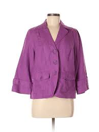 Details About Nwt Studio Works Women Purple Blazer Med Petite