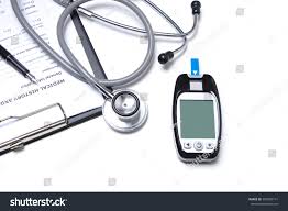 Stethoscope Glucose Meter Chart Holder Pen Stock Photo Edit