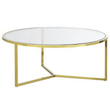 Gold Polished Luxe Round Coffee Table