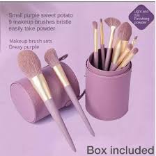 purple makeup brush kit for