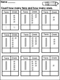 Ten ones make a ten. Place Value Kindergarten Worksheets Tens And Ones By Dana S Wonderland