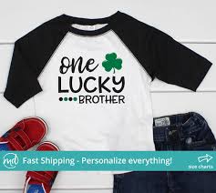 One Lucky Brother Family St Patricks Day Shirts For Boys