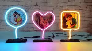 acrylic neon photo frame for
