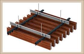 wooden suspended ceiling baffle