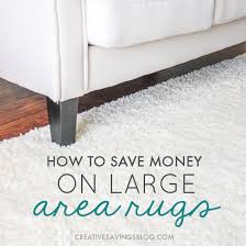 how to save money on large area rugs