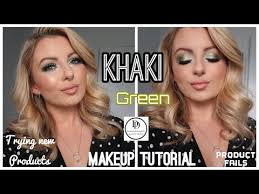 khaki green makeup tutorial