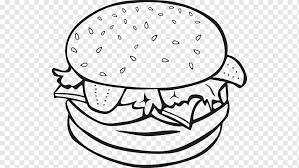 See the best coloring pages by categories on our website. Cheeseburger Hamburger French Fries Junk Food Coloring Book Hamburger Bun White Food Face Png Pngwing