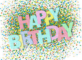 Colorful Happy Birthday Confetti Greeting Card Vector Illustration