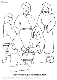 However, you could use it with any class that needs an easy craft or activity to accompany teaching on this bible story. Coloring Jesus Washing Disciples Feet Kids Korner Biblewise