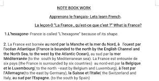 meaning of cl 7 french notebook