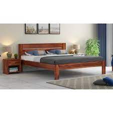solid sheesham wood queen size bed tgf