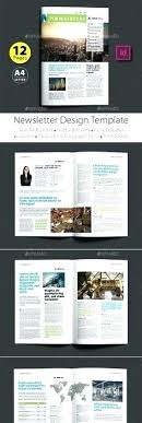 8 Page Newsletter Template One Page Newsletter Template With One