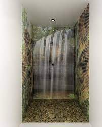 Hd Glass Mosaic Tiles Shower In The
