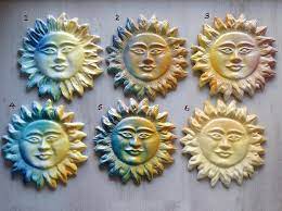 Colorful Ceramic Sun Wall Decor