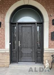 Grey Entry Door With Sidelites