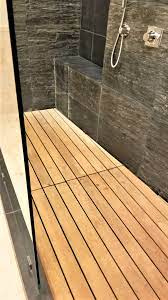 new life for a teak wood shower floor