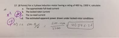 for a 3 phase induction motor having a