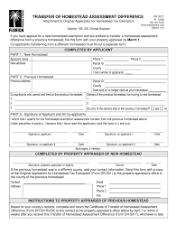 florida homestead portability fill out