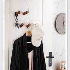 Natural Wood Wall Hooks Hanger Clothes
