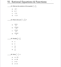 Solved Vi Rational Equations