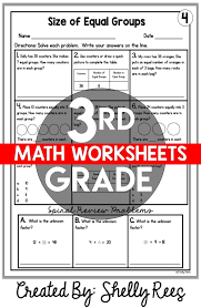 3rd grade math worksheets free and