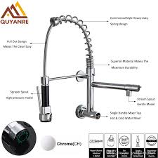 Wall Mounted Spring Kitchen Faucet Pull