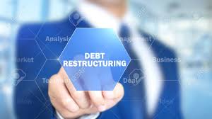 Debt Restructuring, Man Working On Holographic Interface, Visual Screen  Stock Photo, Picture And Royalty Free Image. Image 87882636.