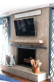 diy concrete fireplace for less than