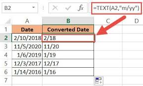 convert date to month and year in excel