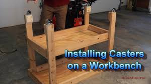 installing casters on workbench you